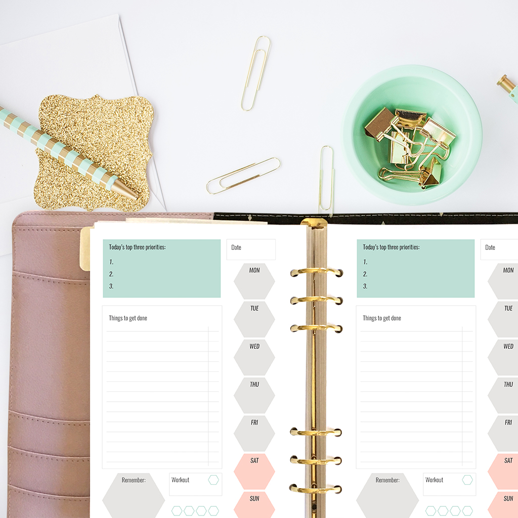 Free printable planner inserts for large planners