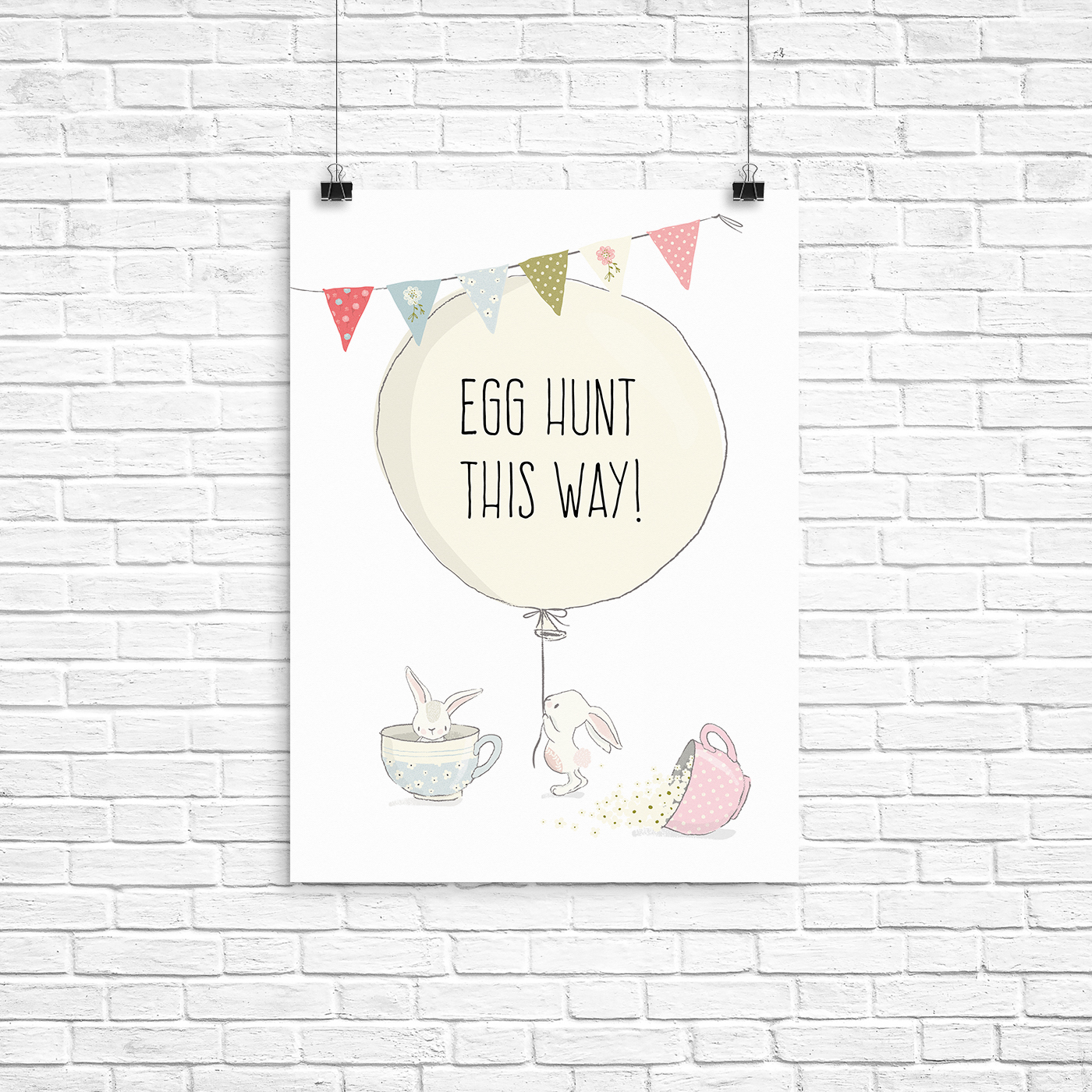 Free printable Easter egg hunt poster