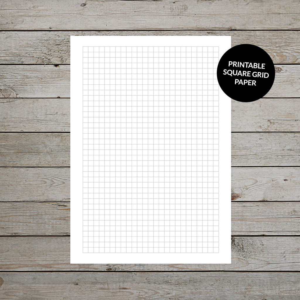 Printable Square Grid Paper Ideal for Bullet Journaling