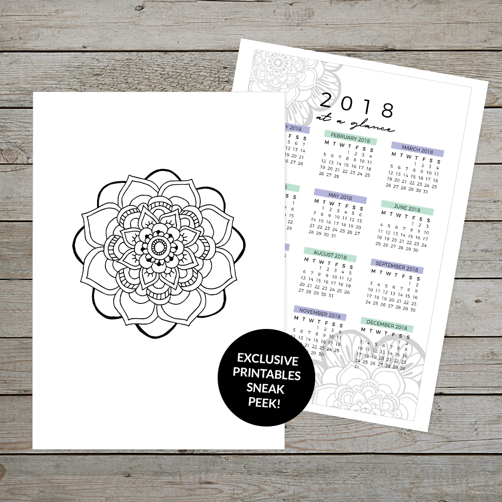 Sneak peek of exclusive December printable planner kit