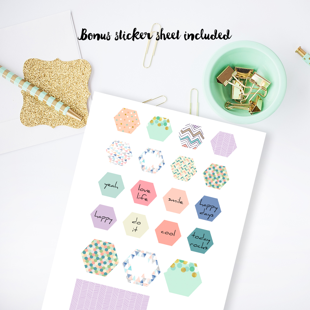 Free printable planner inserts and bonus planner stickers