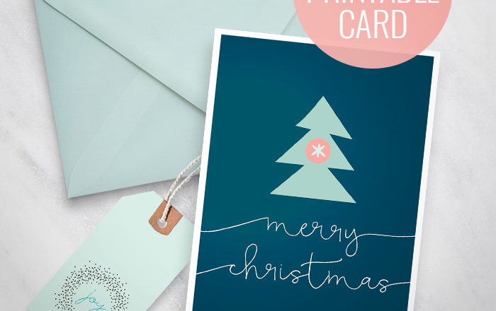 Free printable Christmas gift tags and Christmas card