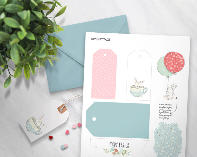 Free Printable Easter Stickers for planners, gift wrapping and craft