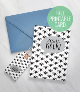 Free printable Father's Day card You Rock