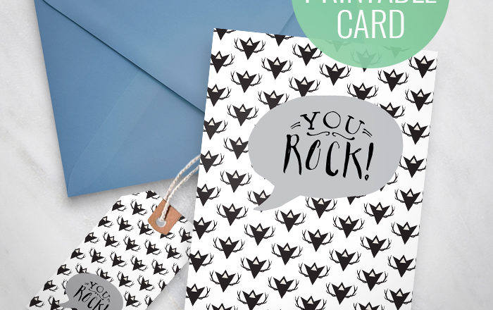 Free printable Father's Day card You Rock