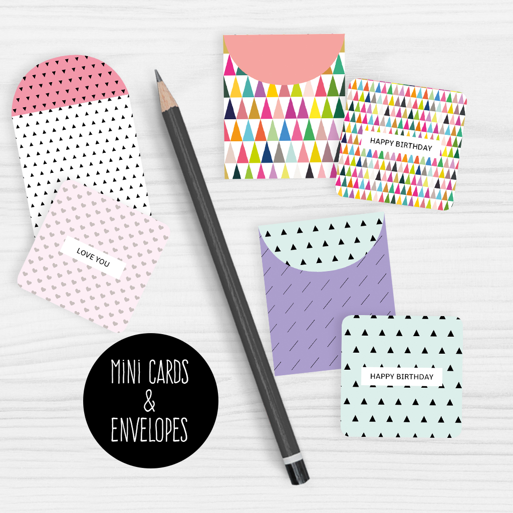 Mini note cards and envelopes free printable