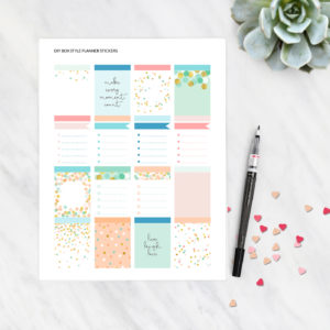 Free printable planner stickers mint metallic dots - Erin Condren