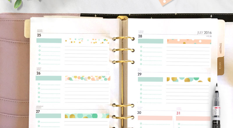 Large printable planner stickers to fit large Kikki K planner