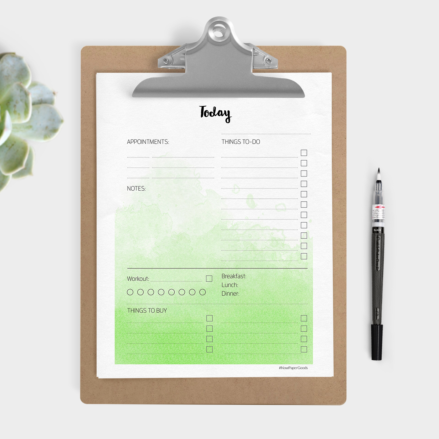 Daily planner sheet - free printable