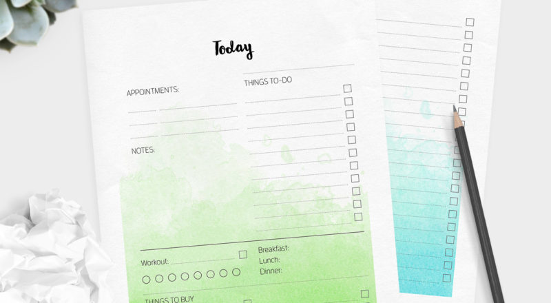 Free printable daily planner and weekly planner