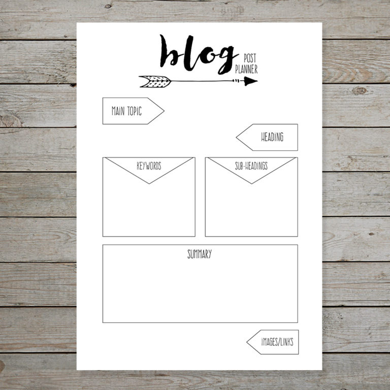 Free Bullet Journal printable blog planner layouts - instant download