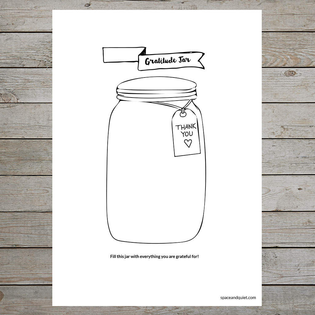 Free bullet journal printable - Gratitude Jar