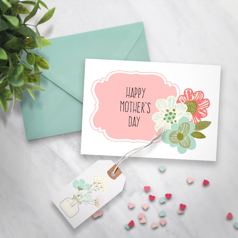 Printable stationery - Mother's Day Card and gift wrap set
