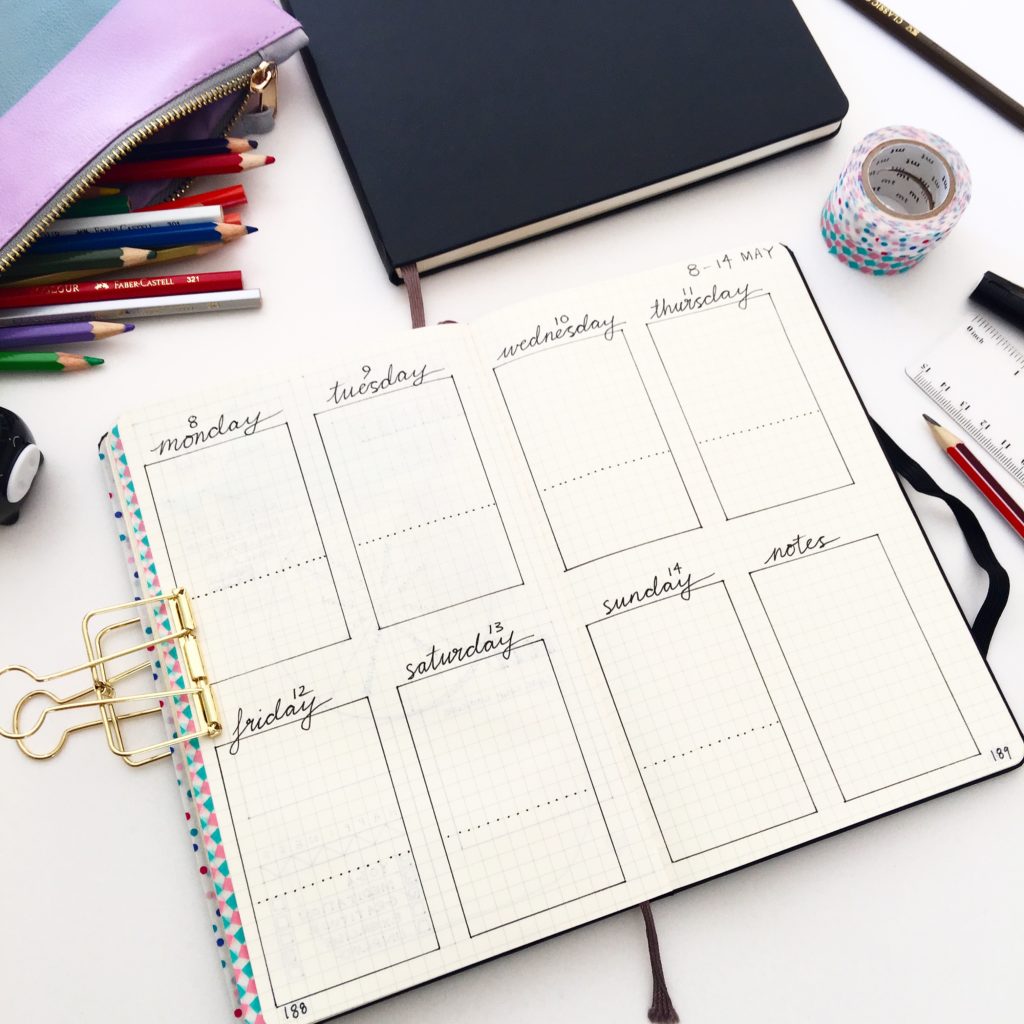 Benefits of using a Weekly Spread in your Bullet Journal