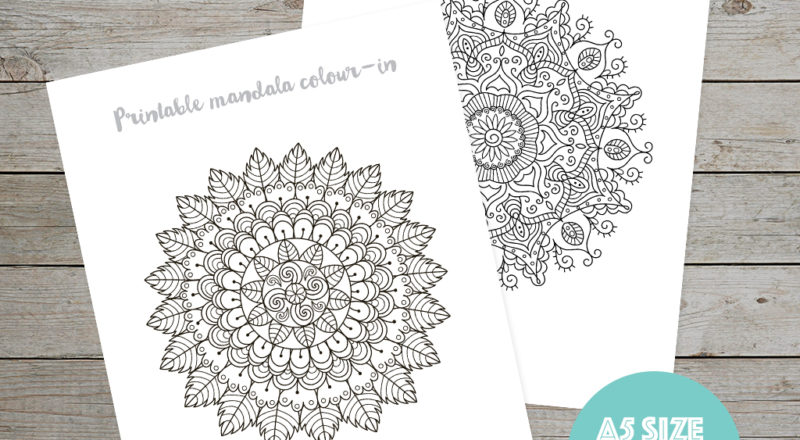 Planner Printable - Mandalas to colour
