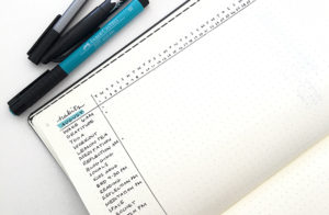 My bullet journal habit tracker