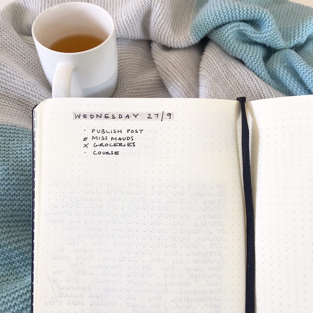 Use a simple daily log to avoid bullet journal overwhelm