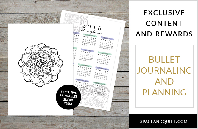 Exclusive content and rewards for bullet journaling and planning