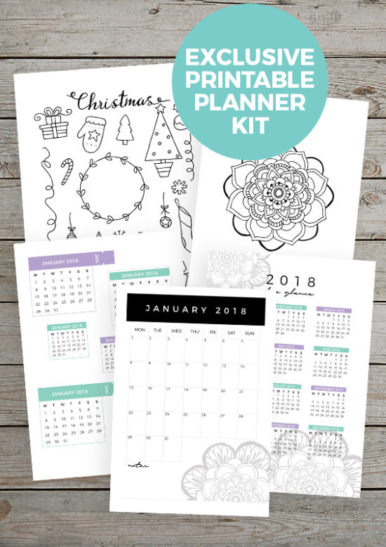 First Exclusive Printable Planner Kit now available!