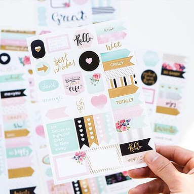 Planner Sticker Sheets With Gold Foil by Jacklyn Bee