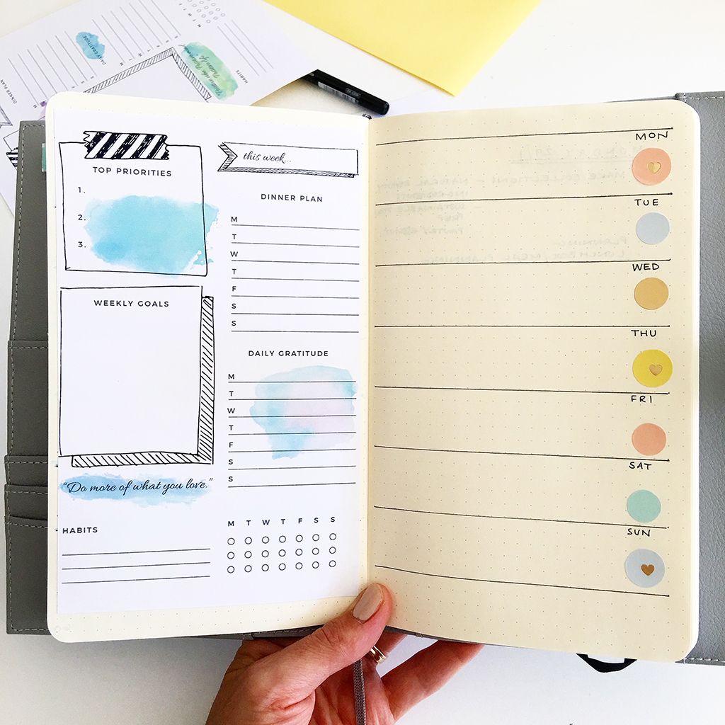 Print a Weekly Log template for your bullet journal
