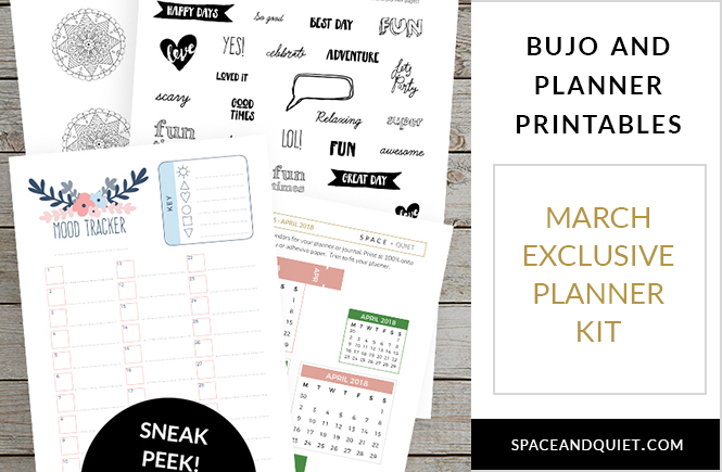 March Exclusive Planner Kit Printables