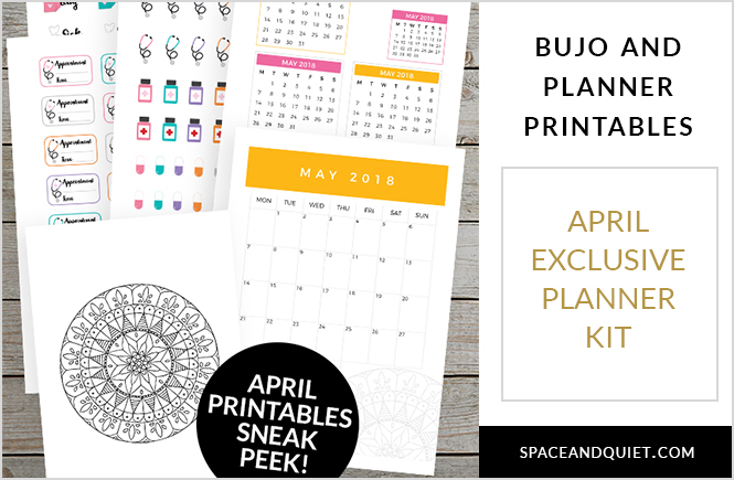 Sneak Peek at April Exclusive Planner Kit