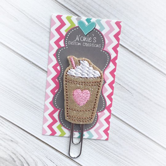 Iced Coffee Planner Clip by Nonies Custom Creation