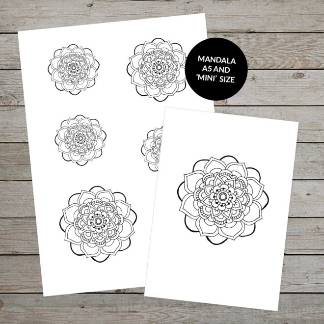 Printable Hand Drawn Mandala Design 1