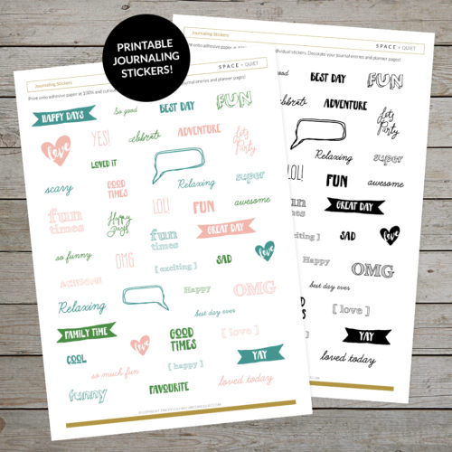 Journaling Stickers for bullet journaling and planner decorating