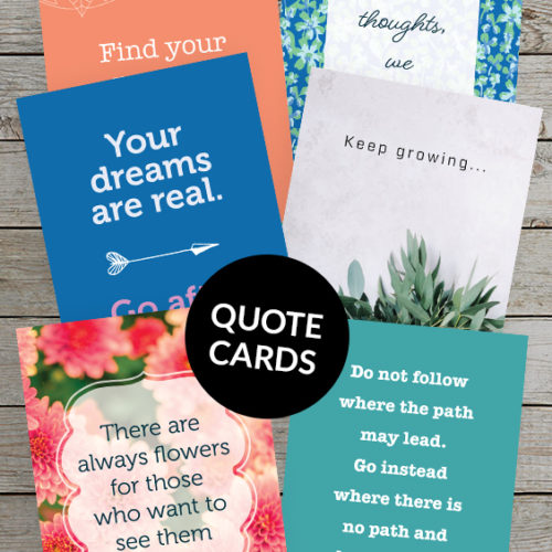 Printable Quote Cards Set of 6