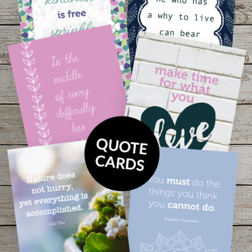 6 Printable Inspirational Quote Cards Set 7