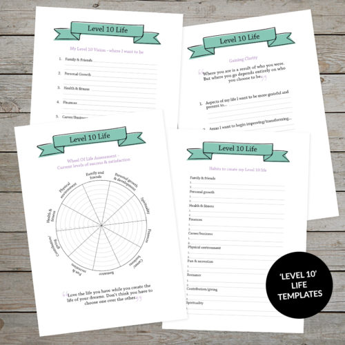 Printable Level 10 Life Journal Template