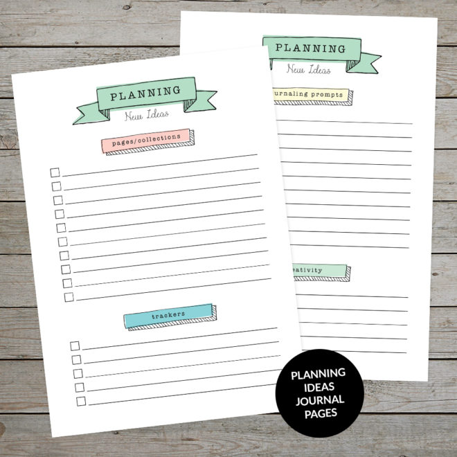 Printable Planning Ideas Journal Template