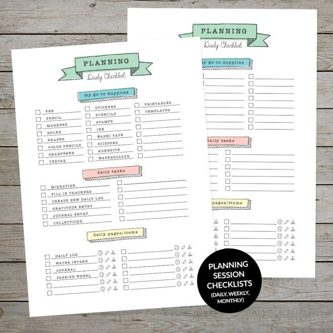 Printable Planner Checklist