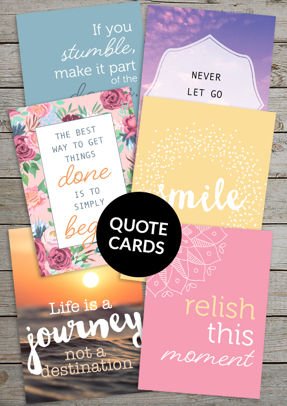 Printable Quote Cards Set of 6