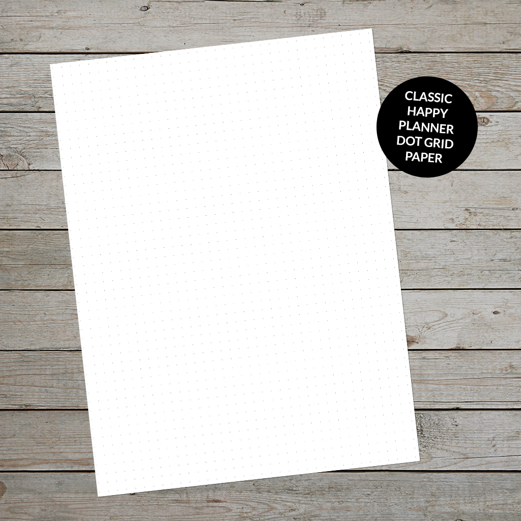 Create a Happy Planner Bullet Journal with printable dot grid paper