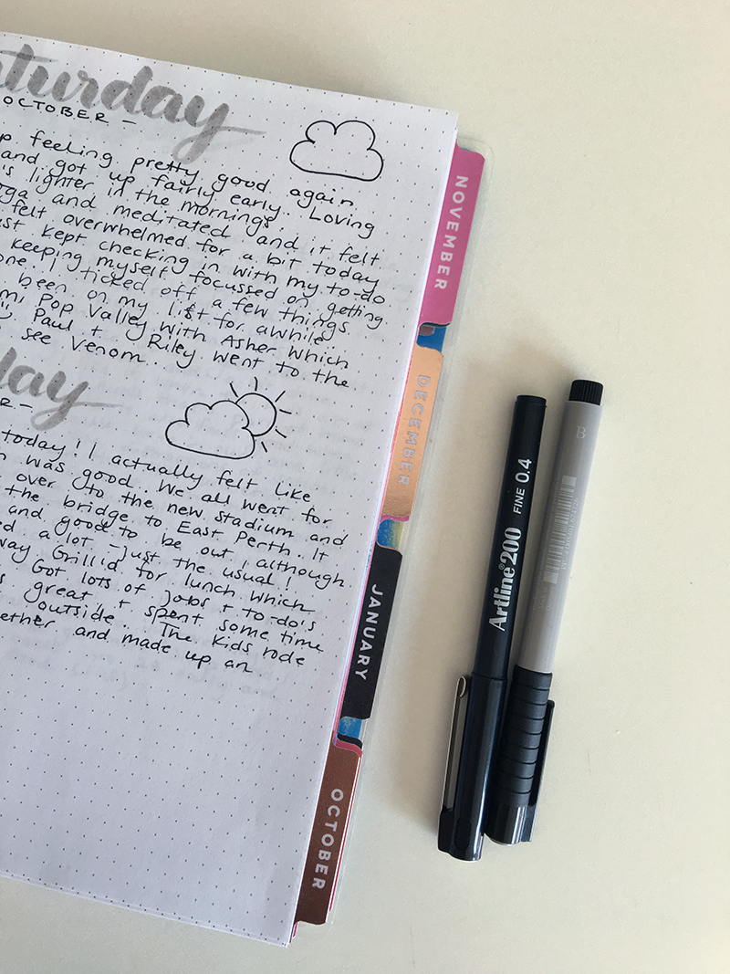 Use printable dot grid paper for journaling and collections