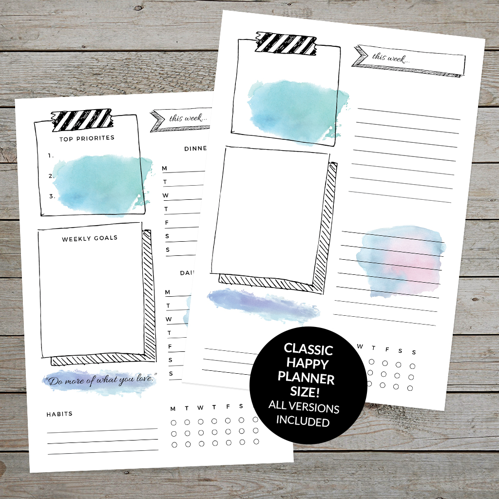 Happy Planner Bullet Journal ideas, printables - Space and Quiet