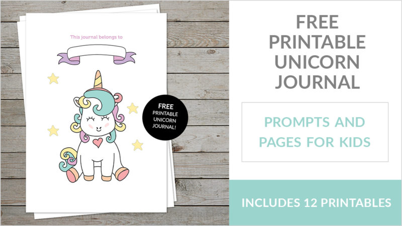 Free Printable Unicorn Journal: Encourage Kids to Journal - space and quiet