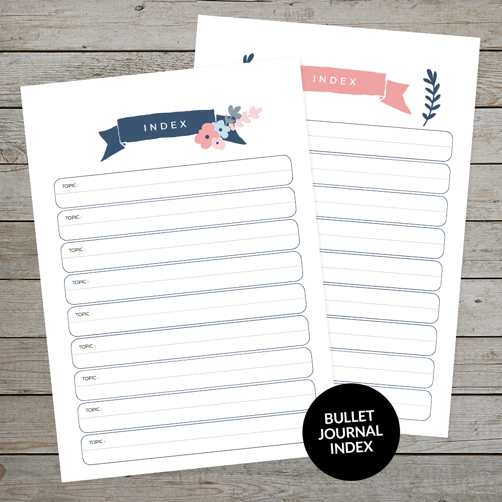 Printable Calendars And Page Tabs - space and quiet Journaling