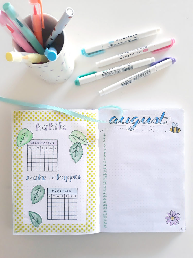 Nature Theme Bullet Journal Monthly Set Up Plus Free Printable Nature ...