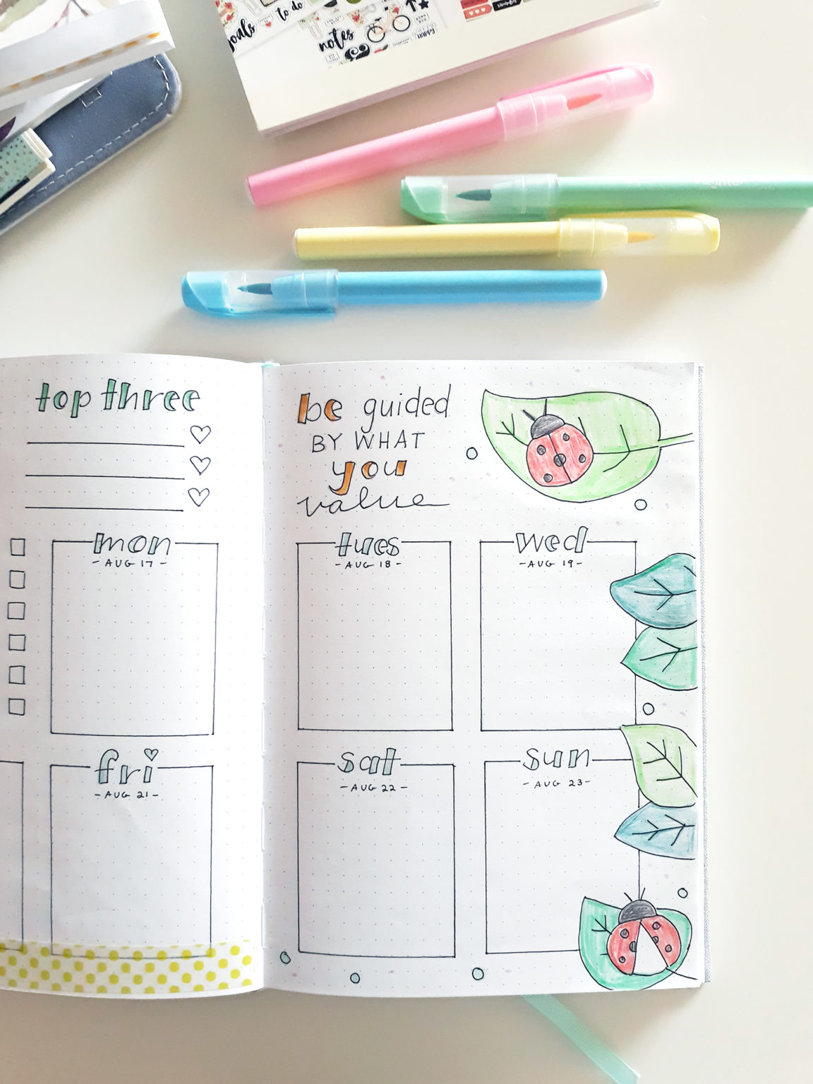 Nature Theme Bullet Journal Monthly Set Up Plus Free Printable Nature ...