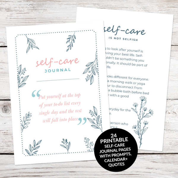 Printable SelfCare Journal to Boost Health and Happiness