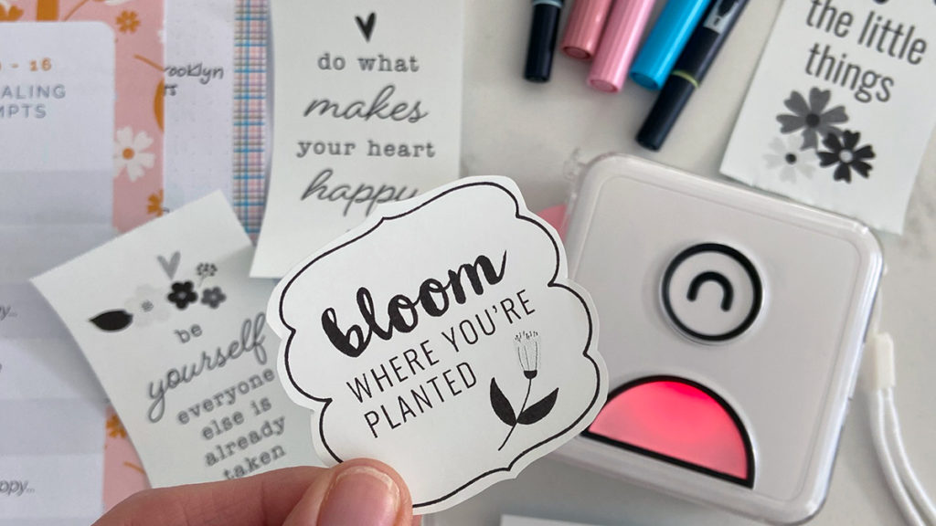 Printable Quote Stickers for Bullet Journal: print with Poooli