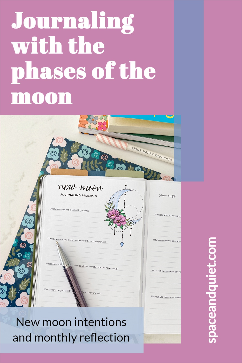 Phases Of The Moon Journaling Prompts and Intention Setting Printables