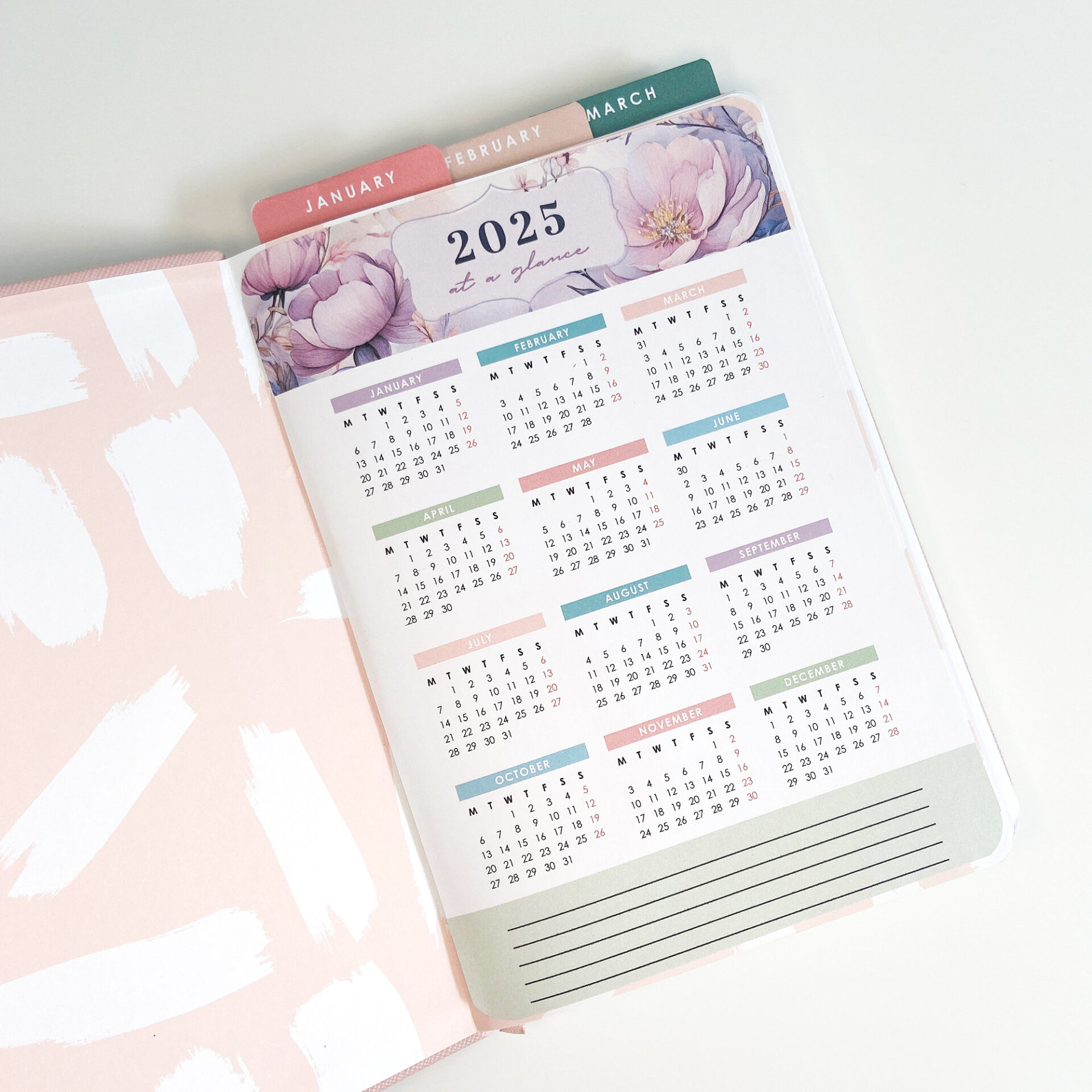 Printable Calendars 2025: Watercolor Floral - Space And Quiet