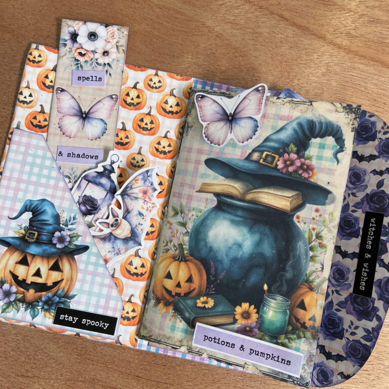 Boho Whimsigoth Halloween Junk Journal Folio