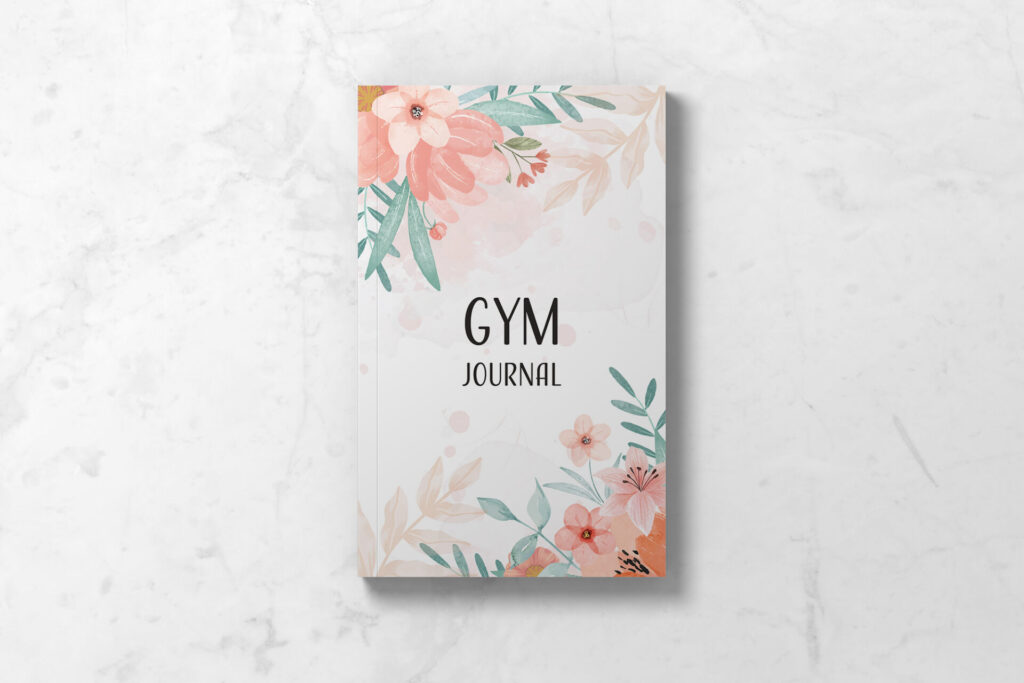 Gym Journal front cover featuring a pastel floral design