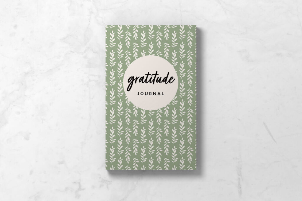 Gratitude Journal - Sage Green with Leaves Cover